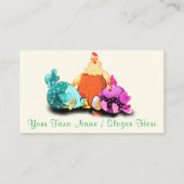Happy Chickens Farm Funny Bauer Business Card Visitenkarte (Vorderseite)