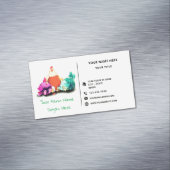 Happy Chickens Funny Bauern Business Card Magnet (Beispiel)