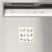 Happy Chickens Magnet (In Situ (Geschirrspüler))