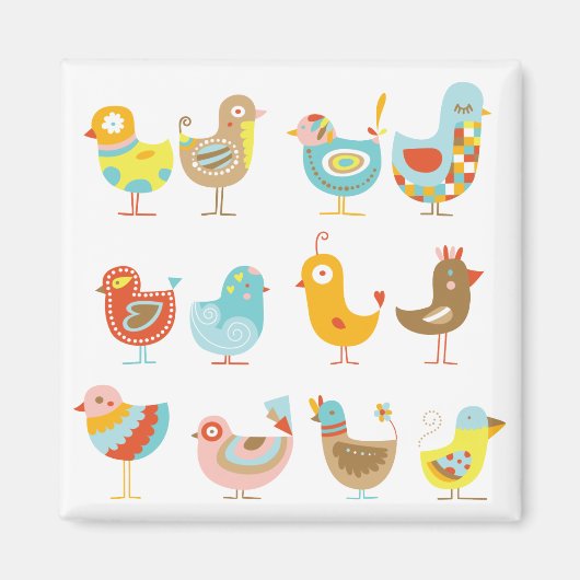 Happy Chickens Magnet (Vorne)