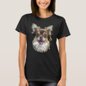 Happy Chihuahua Long Haired Chiwawa Long Hair Mom T-Shirt (Vorderseite)