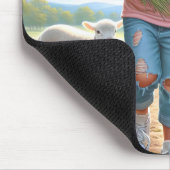 Happy Child with Lamb Mousepad (Ecke)