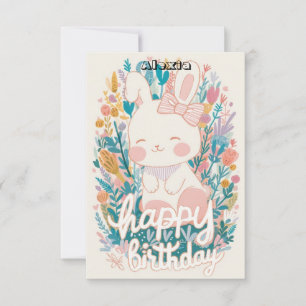 Happy Children Bunny Digital Geburtstag Karte