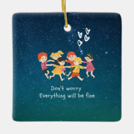 Happy Children Keramikornament