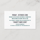 Happy Children, Lässig Dress Day Fundraiser Visitenkarte (Rückseite)