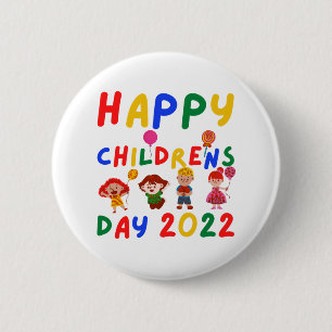 Happy Children's Day 2022 Button
