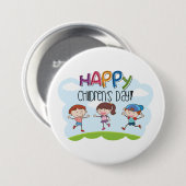 Happy Childrens Day Kids Celebration Button (Vorne & Hinten)