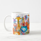 Happy Children's zeichnend Landtiere Kaffeetasse (Links)