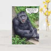 Happy Chimpanzee Pensionierung Spaß Karte (Gelbe Blume)