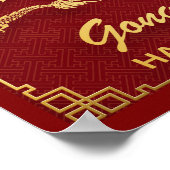 Happy China neues Jahr 2024 Lunar Jahr 2024 Poster (Ecke)