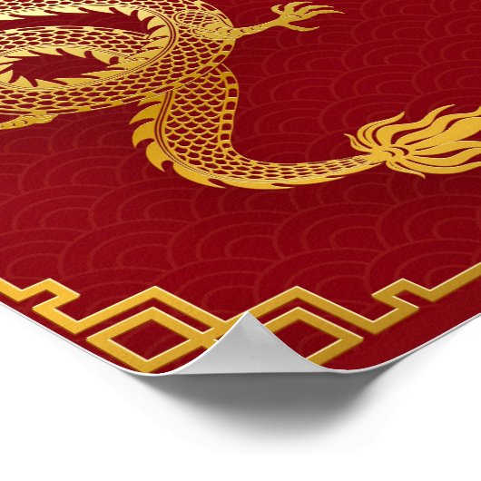 Happy China neues Jahr 2024 Lunar neues Jahr 2024 Poster (Ecke)