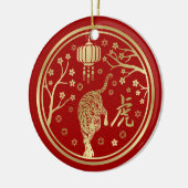 Happy China New Year of the Tiger Keramik Ornament (Links)