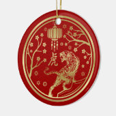Happy China New Year of the Tiger Keramik Ornament (Links)