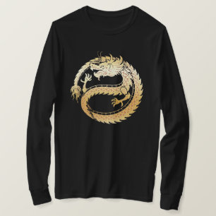Happy Chinese Lunar New Year 2024 Gold DRAGON Long T-Shirt