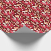 Happy Chinese Lunar New Year 2024 Gold Red Luxus Geschenkpapier (Ecke)