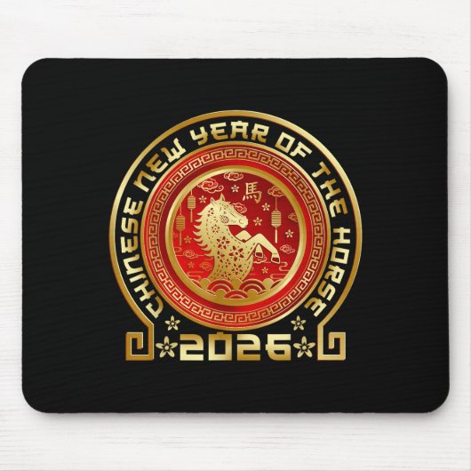 Happy Chinese Lunar New Year 2026 Zodiac Year Of T Mousepad (Vorne)