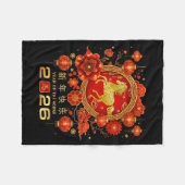 Happy Chinese Lunar New Year Horse Zodiac Year Of  Fleecedecke (Vorderseite (Horizontal))