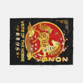 Happy Chinese Lunar New Year Horse Zodiac Year Of  Fleecedecke (Vorderseite (Horizontal))