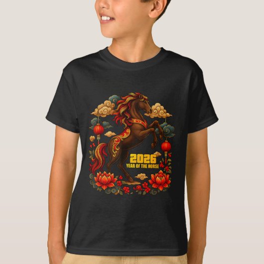 Happy Chinese Lunar New Year Of The Horse 2026  T-Shirt (Vorderseite)