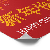 Happy Chinese Lunar New Year Poster (Ecke)
