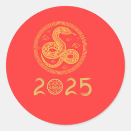 Happy Chinese Lunar New Year Snake 2025 Sticker