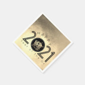 Happy Chinese Metal Ox New Year 2021 PN Serviette (Ecke)