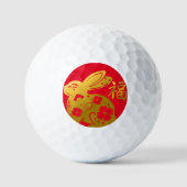 Happy Chinese New Year 2023 Rabbit Golfball (Vorderseite)