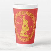 Happy Chinese New Year 2023 Rabbit Milchtasse (Vorderseite)
