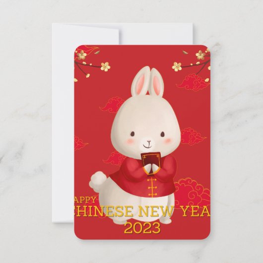Happy Chinese New Year 2023 - Year of Rabbit Dankeskarte (Rückseite)