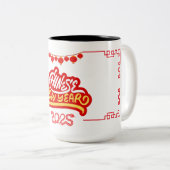 Happy Chinese New Year 2025 mit Red Lantern Zweifarbige Tasse (VorderseiteRechts)