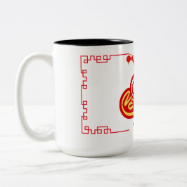 Happy Chinese New Year 2025 mit Red Lantern Zweifarbige Tasse