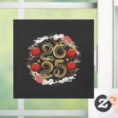 Happy Chinese New Year 2025 Schlangenkultur Fensteraufkleber (Zuhause)