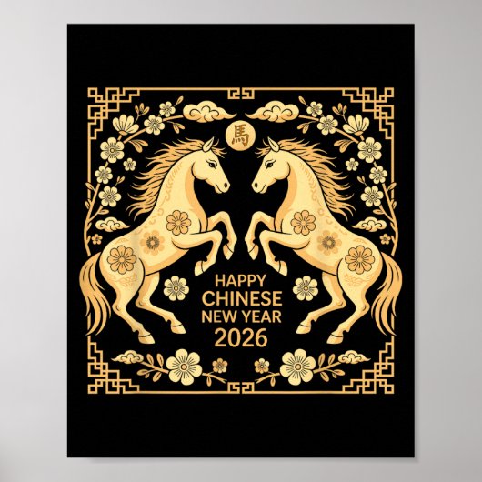 Happy Chinese New Year 2026 Tee Lunar New Year Of  Poster (Vorne)