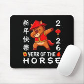 Happy Chinese New Year 2026 Year Of The Horse 2026 Mousepad (Mit Mouse)