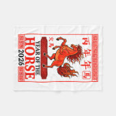 Happy Chinese New Year 2026 Year Of The Horse Horo Fleecedecke (Vorderseite (Horizontal))