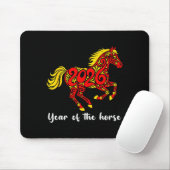 Happy Chinese New Year 2026 Year Of The Horse Horo Mousepad (Mit Mouse)