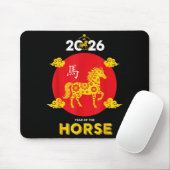 Happy Chinese New Year 2026 Year Of The Horse  Mousepad (Mit Mouse)