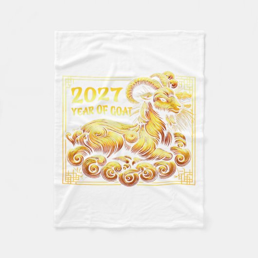Happy Chinese New Year 2027 - Lunar New Year Goat Fleecedecke (Vorderseite)