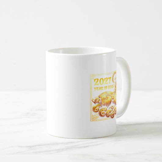Happy Chinese New Year 2027 - Lunar New Year Goat Kaffeetasse (VorderseiteRechts)