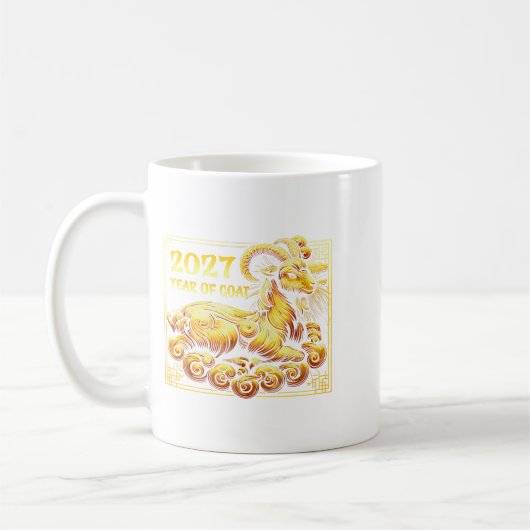 Happy Chinese New Year 2027 - Lunar New Year Goat Kaffeetasse (Links)