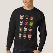 Happy Chinese New Year Animals Signs Chinese New Y Sweatshirt (Vorderseite)