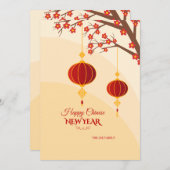 Happy Chinese New Year Card Feiertagskarte (Vorne/Hinten)