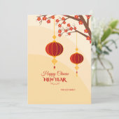 Happy Chinese New Year Card Feiertagskarte (Stehend Vorderseite)