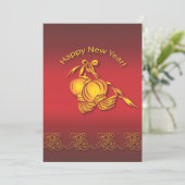 Happy Chinese New Year! Einladung (Stehend Vorderseite)