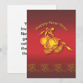 Happy Chinese New Year! Einladung (Vorne/Hinten)