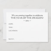 Happy Chinese new year : Hi-Fi Dragon Einladung (Rückseite)