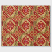 Happy Chinese New Year Moderne Asian Muster Geschenkpapier (Flach)