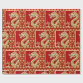 Happy Chinese New Year Moderne Asian Muster Geschenkpapier (Flach)
