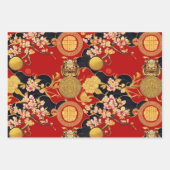 Happy Chinese New Year Moderne Asian Muster Geschenkpapier Set (Vorderseite 3)