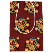 Happy Chinese New Year Moderne Asian Muster Mittlere Geschenktüte (Vorderseite)